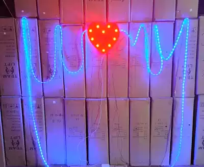 Power generation bicycle wedding commemorative proposal surprise flowing water colorful lights with net red suction lamp love Valentine's Day Tanabata