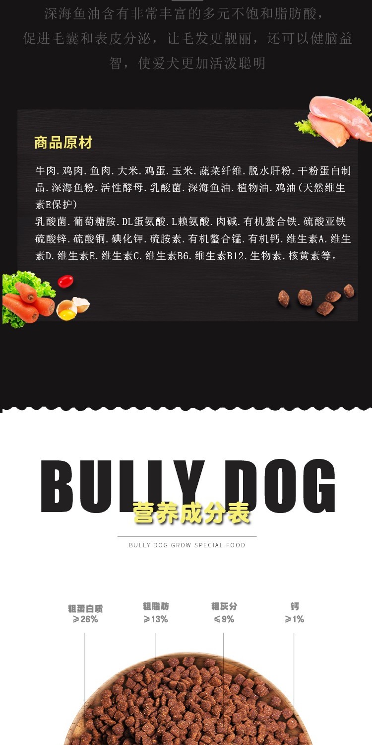 Bully dog ​​headshot dog food 40 kg Luật đấu bò Casro Stanford Rottweiler cơ bắp chó lớn 20kg - Chó Staples thức ăn cho cún