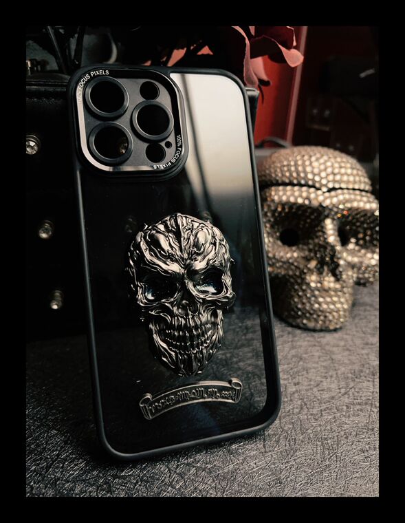 Gothic Skull 3D Embellishment iPhone Case