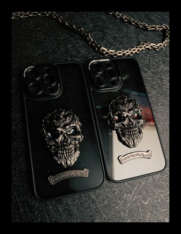 Gothic Skull 3D Embellishment iPhone Case