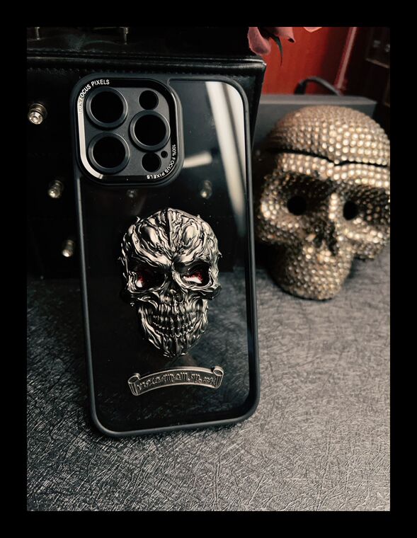 Gothic Skull 3D Embellishment iPhone Case