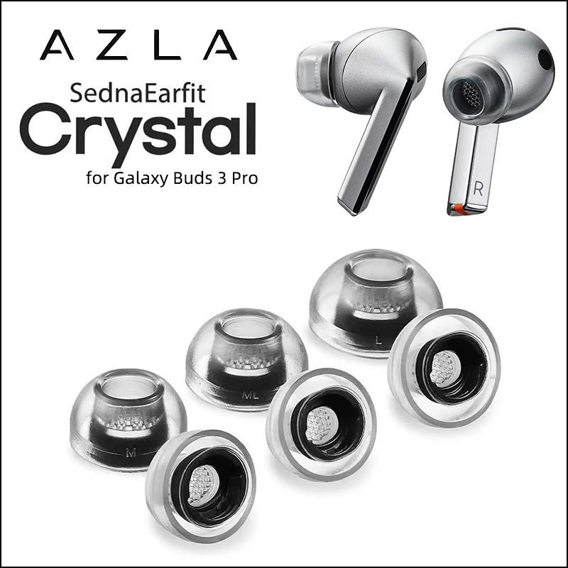 Azla Sednaearfit Crystal Is Suitable for Samsung Galaxy Buds 3 Pro Crystal Lsr Oval Mouth Anti-Allergic and Anti-Slip