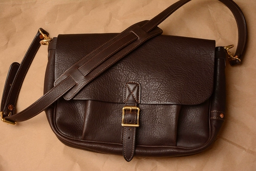 Кожаная ретро сумка через плечо, Италия, воловья кожа