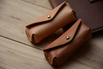 Hand horween chromexcel Hall oil wax rivet small key to vegetable leather leather