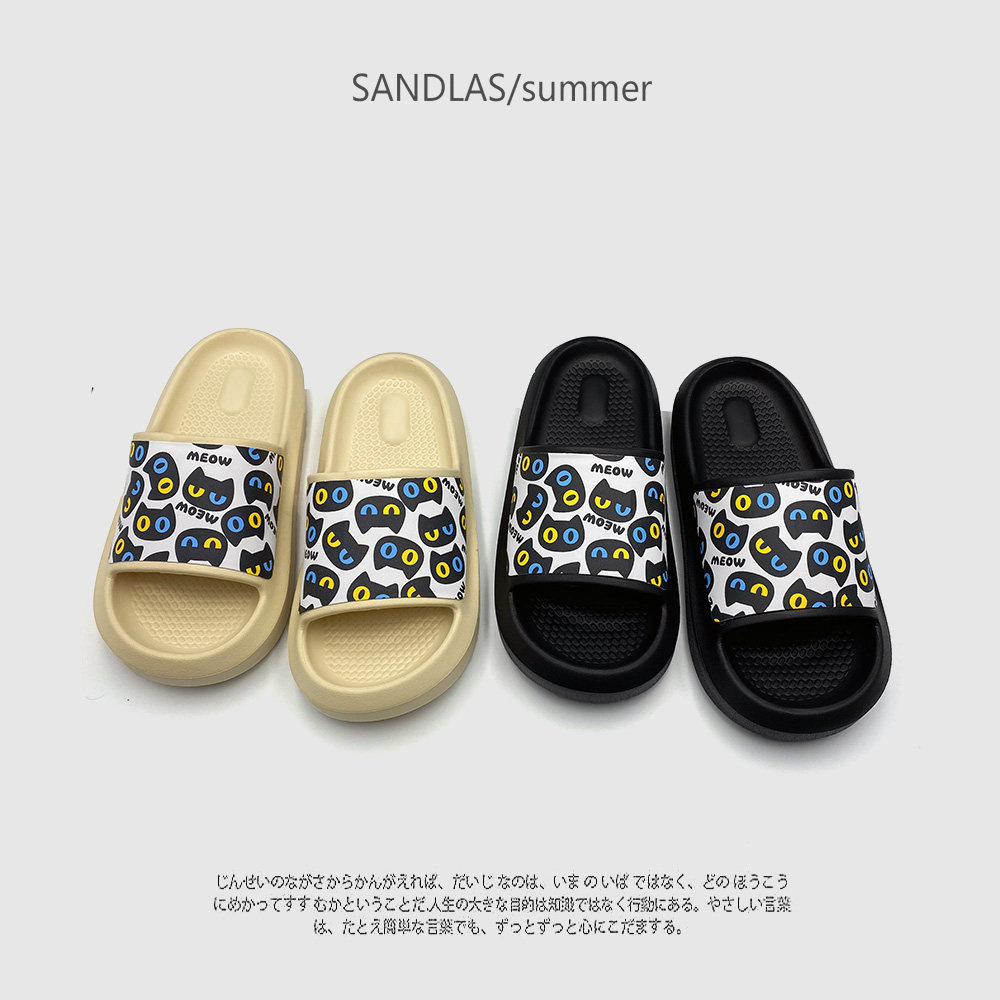 Summer Tide Cute Couple Sandals Sandals Men and women Thick Bottom Home Bathroom Waterproof Slippers Outdoor Beach Shoes Sandals