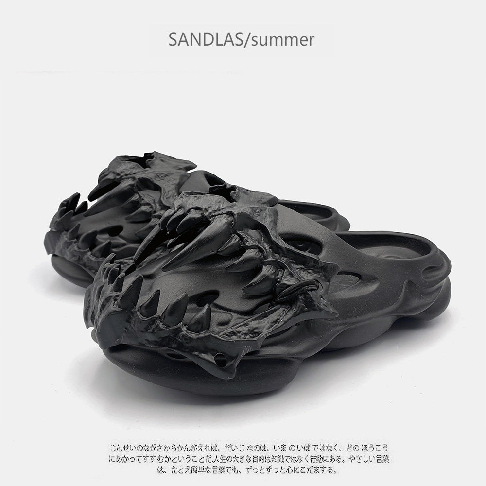 Summer trendy platform sandals for couples, men and women, closed toe, non-slip, suitable for outdoor wear, beach sandals