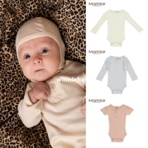 MarMar baby short sleeve open button shirt long sleeve open buckle climbing suit newborn jumpsuit ins