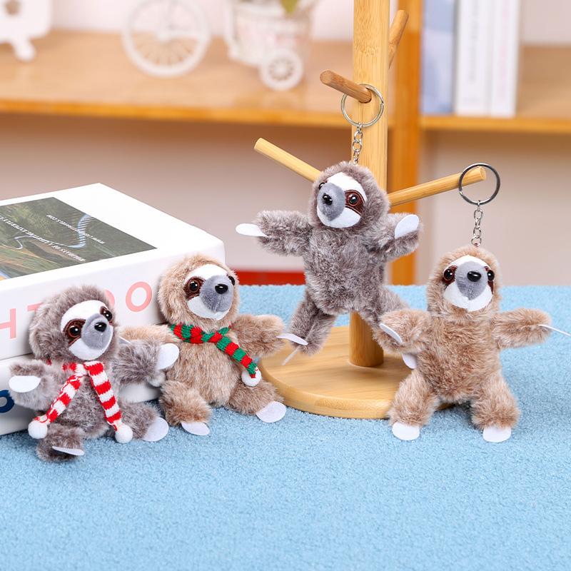 Simulated Sloth Pendant, Creative Gift for Girls, Forest Animal Sloth Doll, Bag Pendant, Keychain, Cloth Doll