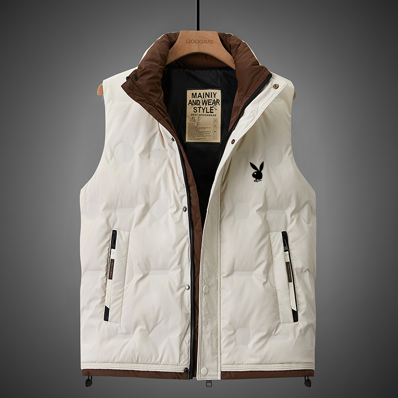 Playboy 2026 New Men's Autumn and Winter Outerwear Vest Thickened Warm down Jacket Casual Coat
