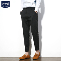 Autumn new casual pants men fat plus size ankle-length pants fat small feet trousers loose trend mens pants