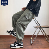 Fatfat Dude Broad Leggings Pants Mens Summer Loose Currents Ins bunches Casual Pants New Big Code Sports Pants