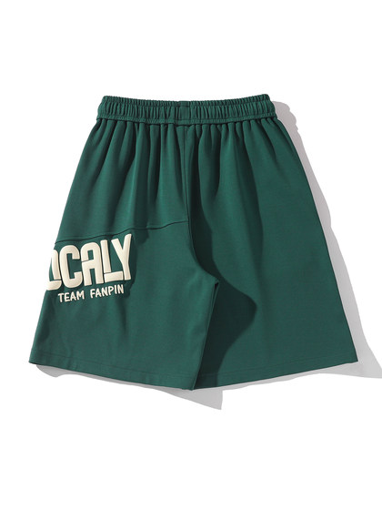 胖胖哥美式发泡印花篮球短裤男夏季大码宽松休闲高街男生五分裤