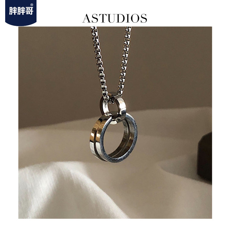 Fat Fat Dude Necklace New Trend Handsome 100 hitch Hang Accessories Online Red Couple Chain Sub Korean version Personality Hip Hop Pendant Chain