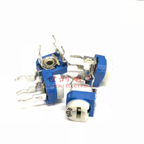 Blue and white horizontal adjustable resistor WH06-2 RM065 resistance 30K-303 blue white horizontal adjustable potentiometer