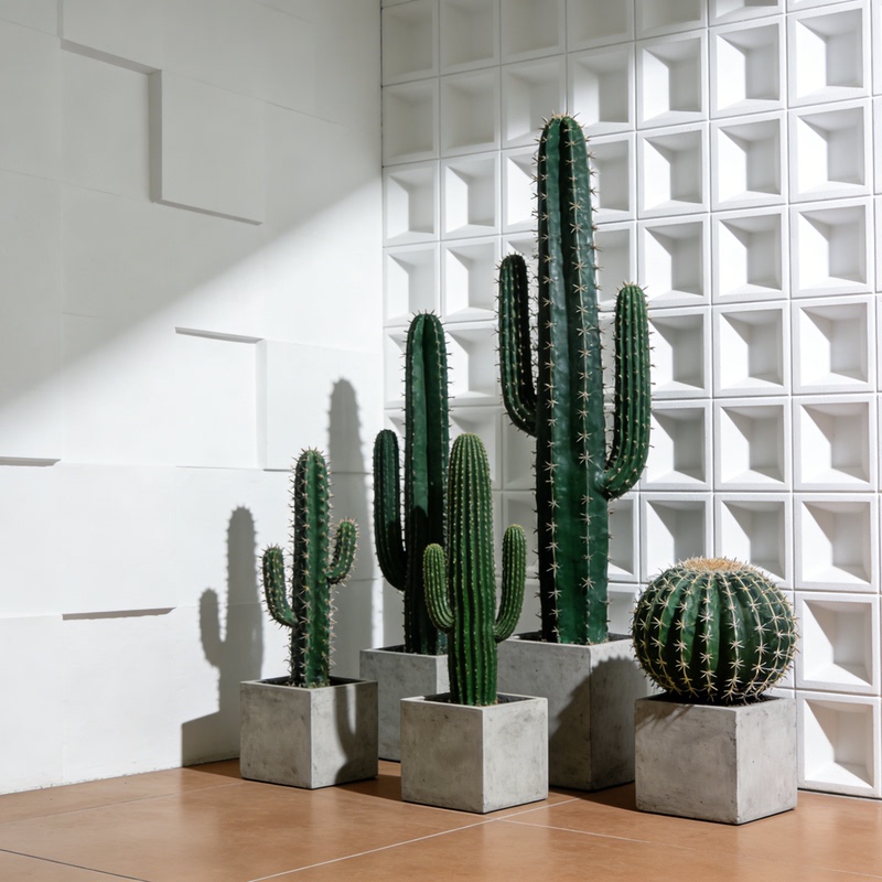 Artificial Cactus Landscape Large Fake Column Cactus Floor-Standing Decoration Trendy Ins-Style Green Plant Bonsai Artificial Cactus Landscape Large Fake Column Cactus Floor-Standing Decoration Trendy Ins-Style Green Plant Bonsai