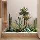 Simulated Cactus Landscaping for Indoor Landscapes, Shopping Mall Store Windows, Large Decorative Scene Arrangements, Artificial Plants and Greenery