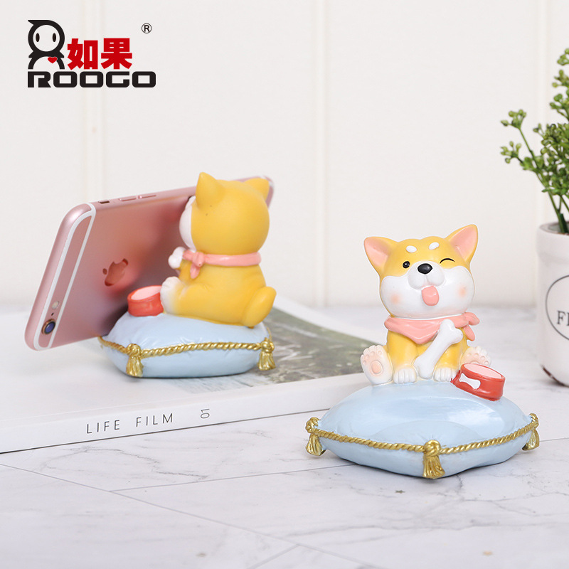 Phim hoạt hình sáng tạo dễ thương thú cưng dễ thương điện thoại di động khung Shiba Inu điện thoại di động ghế gối hình trang trí nhà trang trí - Trang trí nội thất bố trí phòng khách đẹp