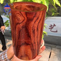 Red Wood Pen Holder Austei Yellow Sandalwood Whole Wooden Gift Pendulum Piece One Figure Burmese Large Red Acid Branches Solid Wood storage tank
