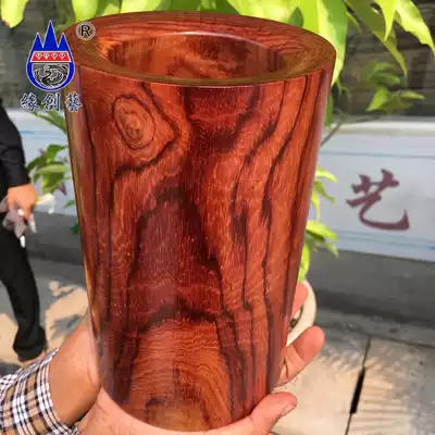 Mahogany pen holder Austenitic sandalwood whole wood gift decoration one thing one picture Myanmar big red acid branch solid wood storage tank