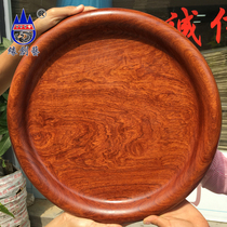 Red Wood Fruit Pan Myanmar Flowers Pear Whole Wood Old Stock Oversized Overbearing 40CM Big Fruits Purple Sandalwood Solid Woody Fruit Tea Tray