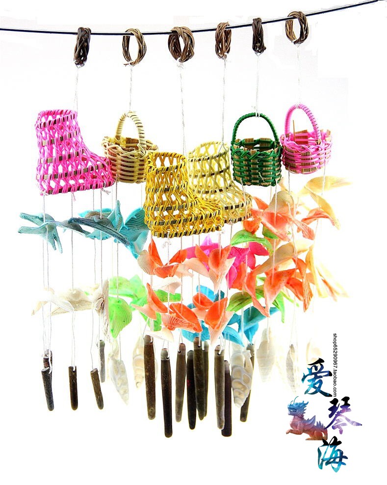 Full 28 yuan natural conch shell coral coral conch wind chime gift color shell wind chime