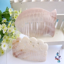  Natural Conch shell Shell comb Wooden comb Conch comb