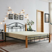 Tian iron wood bed thickened 90 1 m single bed 1 5 m 1 8 double bed iron bed 1 35 m iron bed