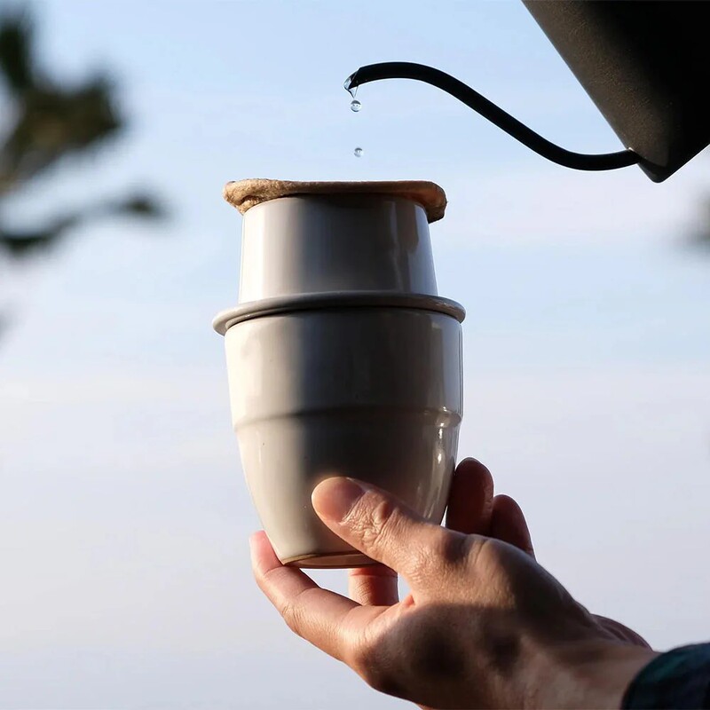 Japanese-Made Suzugama Soupir Coffee Filter Cup Flannel Filter Cloth Pour-Over Coffee Filter