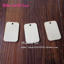 50 blank wooden tag handwritten blank blessing card handmade gift tag DIY creative wooden hanger