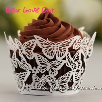 Export cake paper cup hollow cake edge creative Pearl paper butterfly lace cake paper holder decoration baking paper holder