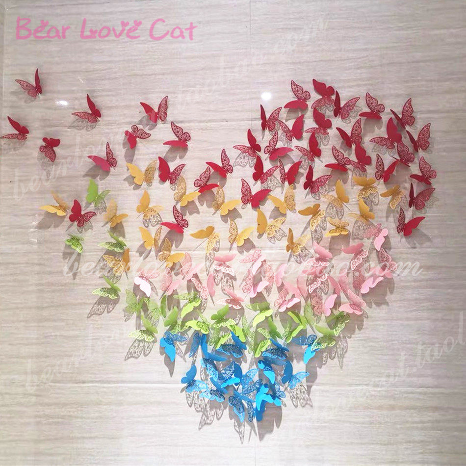 60 creative hollow butterfly wish card, hanging card, blessing wish, wall post message card, exquisite activity, thank you card