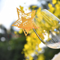 Hot-selling wedding exquisite star wine red wine card card pearlescent card paper DIY card party decoration elevator 50
