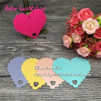 50 Wishing Card Blessing Card Hollow Love Card Creative Wish Wall Decoration Card Heart Message Card