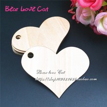 Wooden carving cutting lettering wish card love wooden listing DIY handwritten board tag 50 pieces