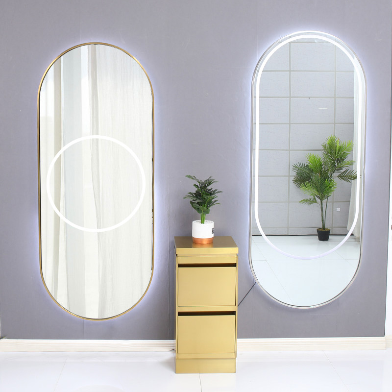 Tidal Shop Hair Salon Special Hairdresse Shop Minima Hairdresse Desk Cut Hair Mirror Stainless Steel Single-sided 4-sided Hairdressing mirror