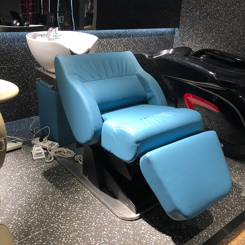 Manufacturer Direct Sales Day Department High-end Hairdresse Shop Electric Lifting Washing Head Bed Can Revolve Minima Day Series Flush Bed