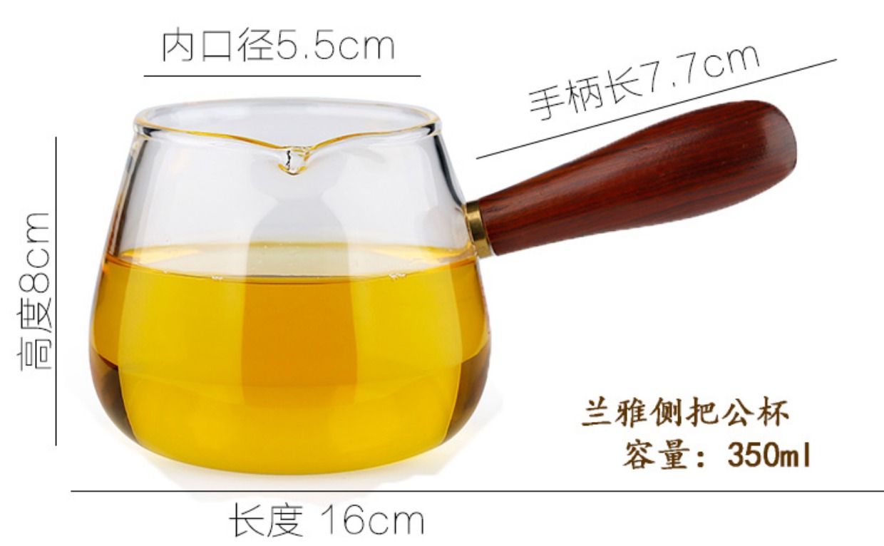 Kung Fu bộ phụ kiện kính dày chịu nhiệt công bằng cốc lê máy pha trà bên tay làm bằng gỗ biển để cốc công cộng - Trà sứ bộ tách trà