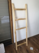 Nordic style bed and breakfast Solid wood ladder Coat rack Floor towel rack Entrance bathroom wall hanger Creative wooden ladder