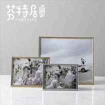 Nordic gold 7-inch photo frame creative ins net red seven-inch photo frame combination table photo frame home