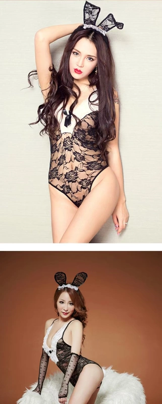 Bunny cô gái gợi cảm đồ lót váy ngắn phù hợp với cám dỗ mèo nữ thỏ jumpsuit đồng phục cám dỗ tai thỏ