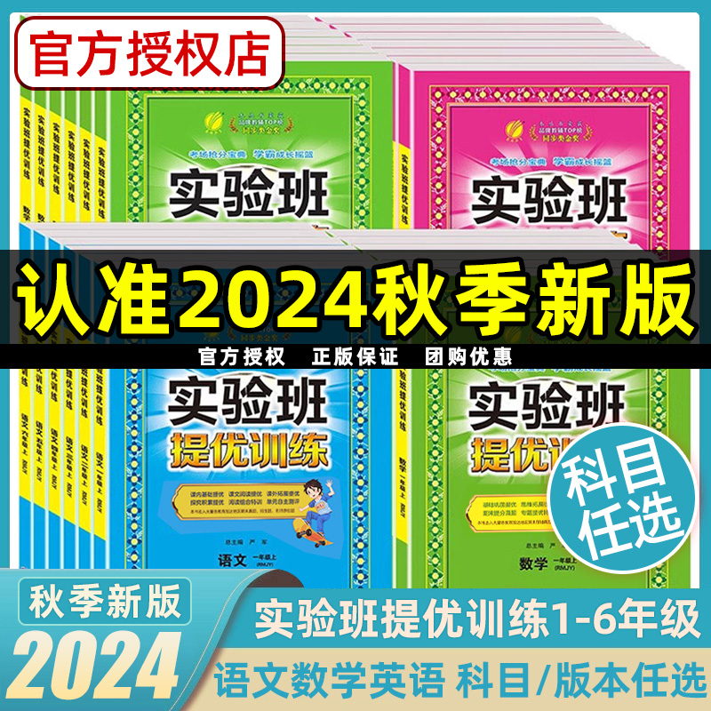 【24秋/版本齐全】实验班提优训练上册