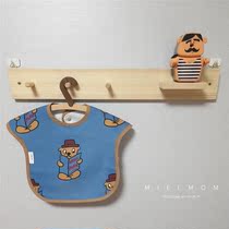  mielmom Korean baby eating bib Childrens bear bib Waterproof super soft silicone childrens saliva pocket