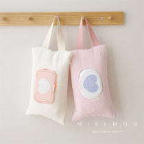 Korean ins portable wet wipes storage bag large capacity removable travel stroller tissue box storage bag