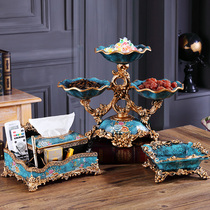 European retro vase Flower insert Living room TV cabinet Wine cabinet decoration Tea table Home dry fruit plate series set
