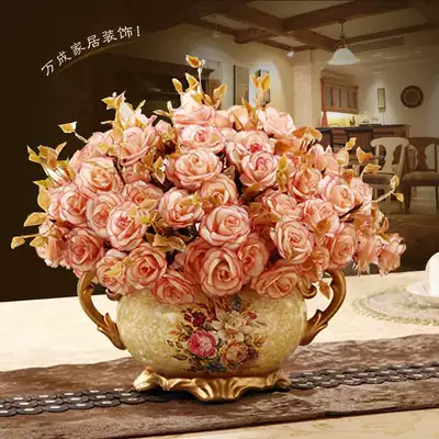 European Ceramic Vase ornaments binaural home accessories new house decoration living room table flower wedding gift