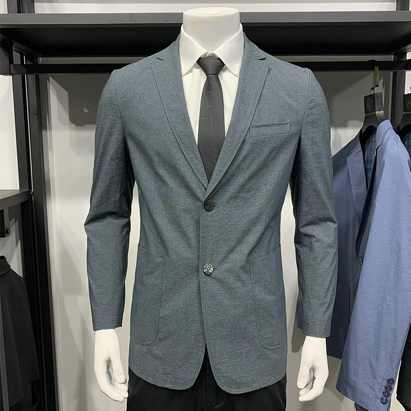 Brand Special Cabinet Casual West Suit Men's Spring Fall New Suit Jacket Business Thin single Western blouse male pure color