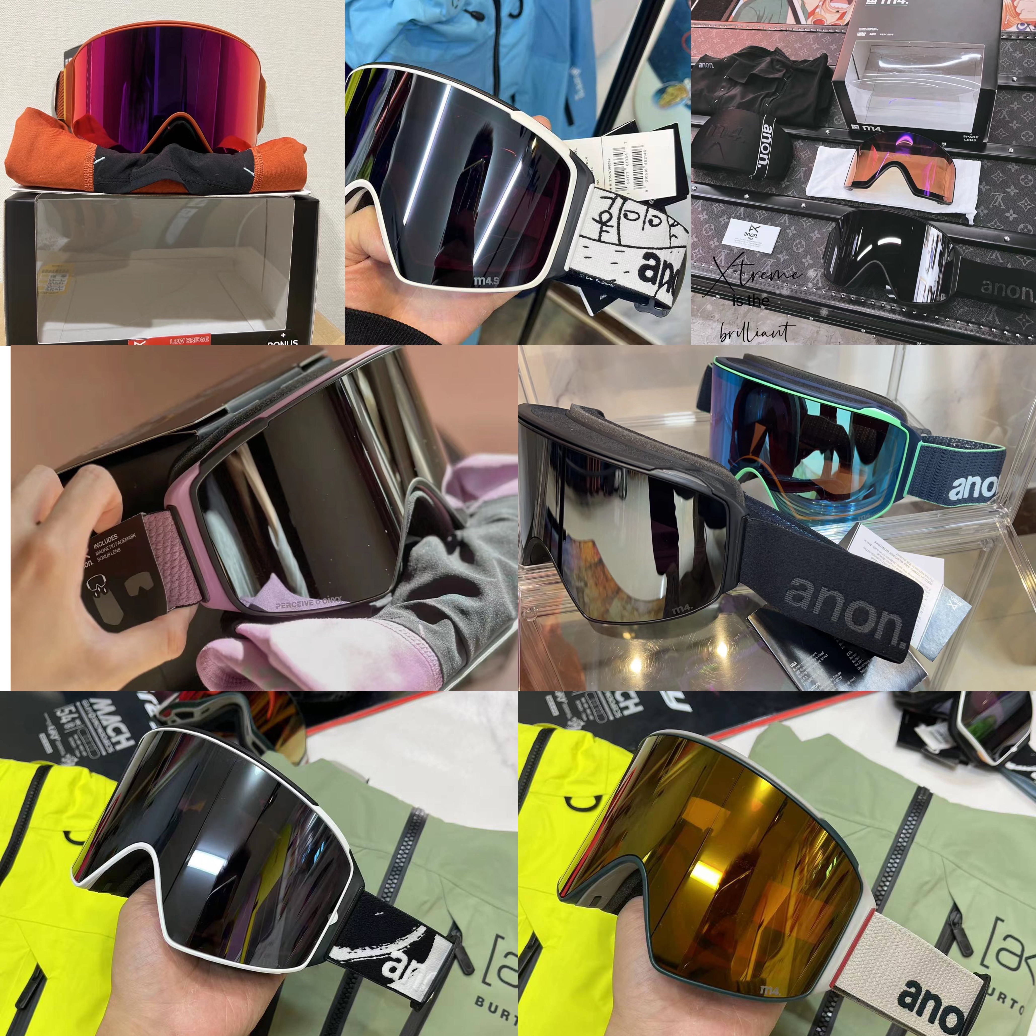 Upper Official Sasa Spot Burton M4sM5 National Row Magnetic Skiing Mirror Men and women's Asian Veneer Cylinders-Taobao