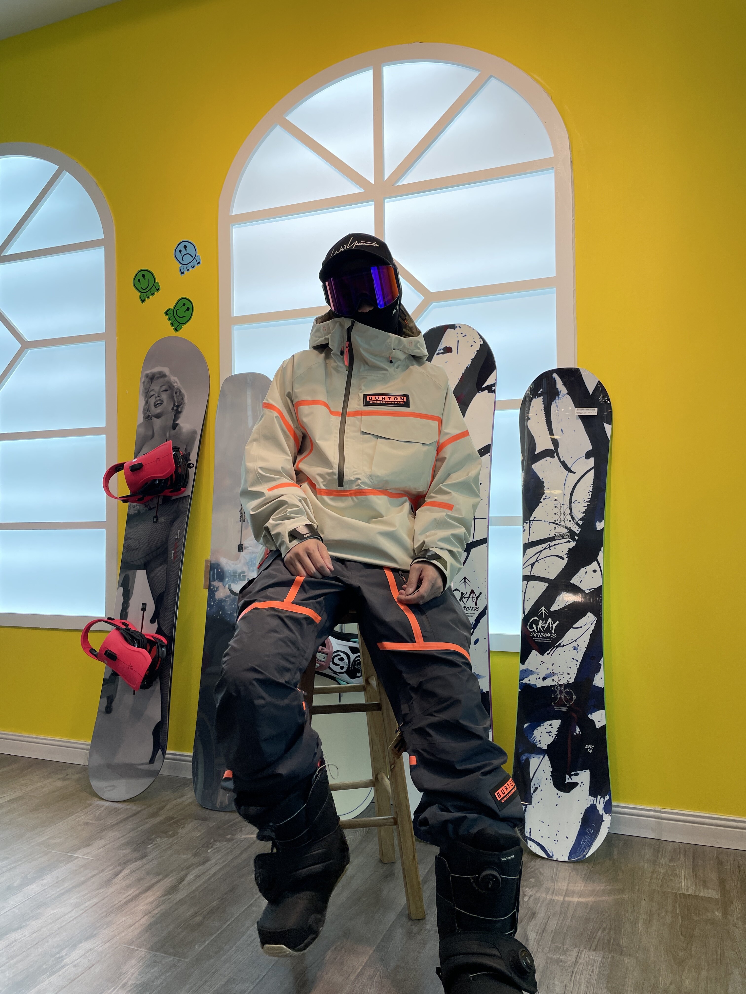 Shangguan Sa spot Su Yiming the same BURTON Burton men's 3L 2L ski suit overalls