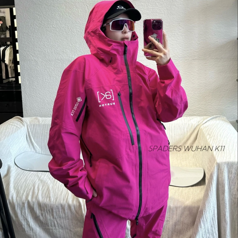 Shangguansaxue 26 New Model Burton [Ak] Goretex 2L Pink and Gray Ski Suit Set