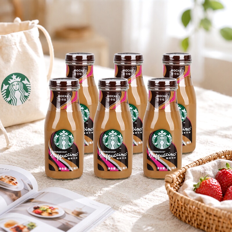 Starbucks Coffee Frappuccino Mocha Flavor 281ml*12 Bottles of Coffee-Flavored Ready-To-Drink Bottled Casual Afternoon Tea Beverage Starbucks Coffee Frappuccino Mocha Flavor 281ml*12 Bottles of Coffee-Flavored Ready-To-Drink Bottled Casual Afternoon Tea Beverage